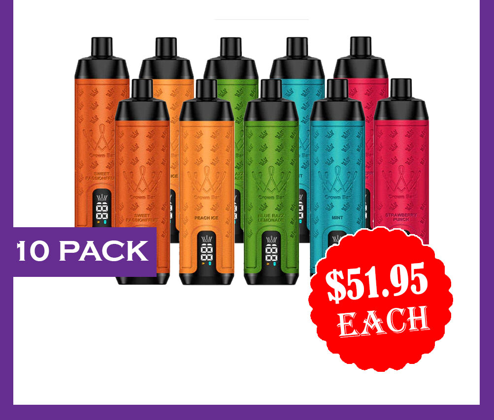 ALFAKHER CROWN BAR - 15000 PUFFS - 10 PACK — Buy Online Australia | Buy Vape Online