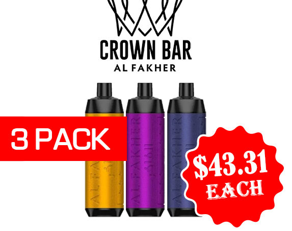 ALFAKHER CROWN BAR - 8000 PUFFS - 3 PACK — Buy Online Australia | Buy Vape Online