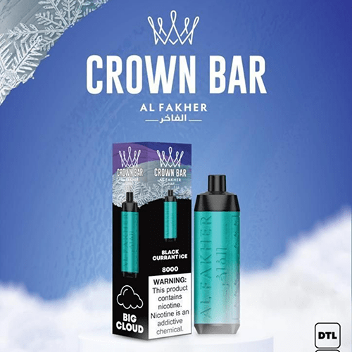 ALFAKHER CROWN BAR BLACKCURRANT ICE - 8000 PUFFS — Buy Online Australia | Buy Vape Online