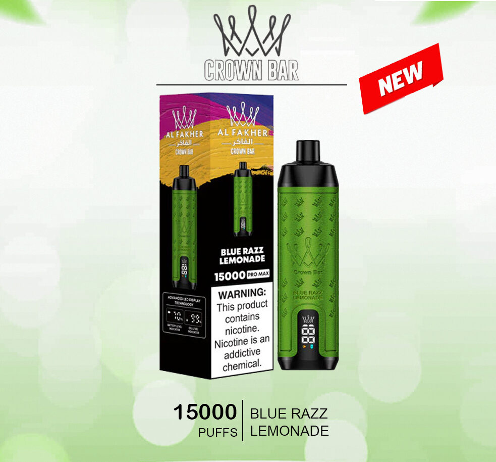ALFAKHER CROWN BAR - BLUE RAZZ LEMONADE - 15000 PUFFS — Buy Online Australia | Buy Vape Online