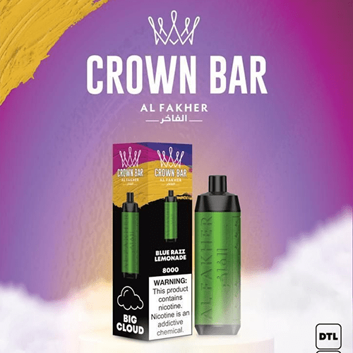 ALFAKHER CROWN BAR BLUE RAZZ LEMONADE - 8000 PUFFS — Buy Online Australia | Buy Vape Online