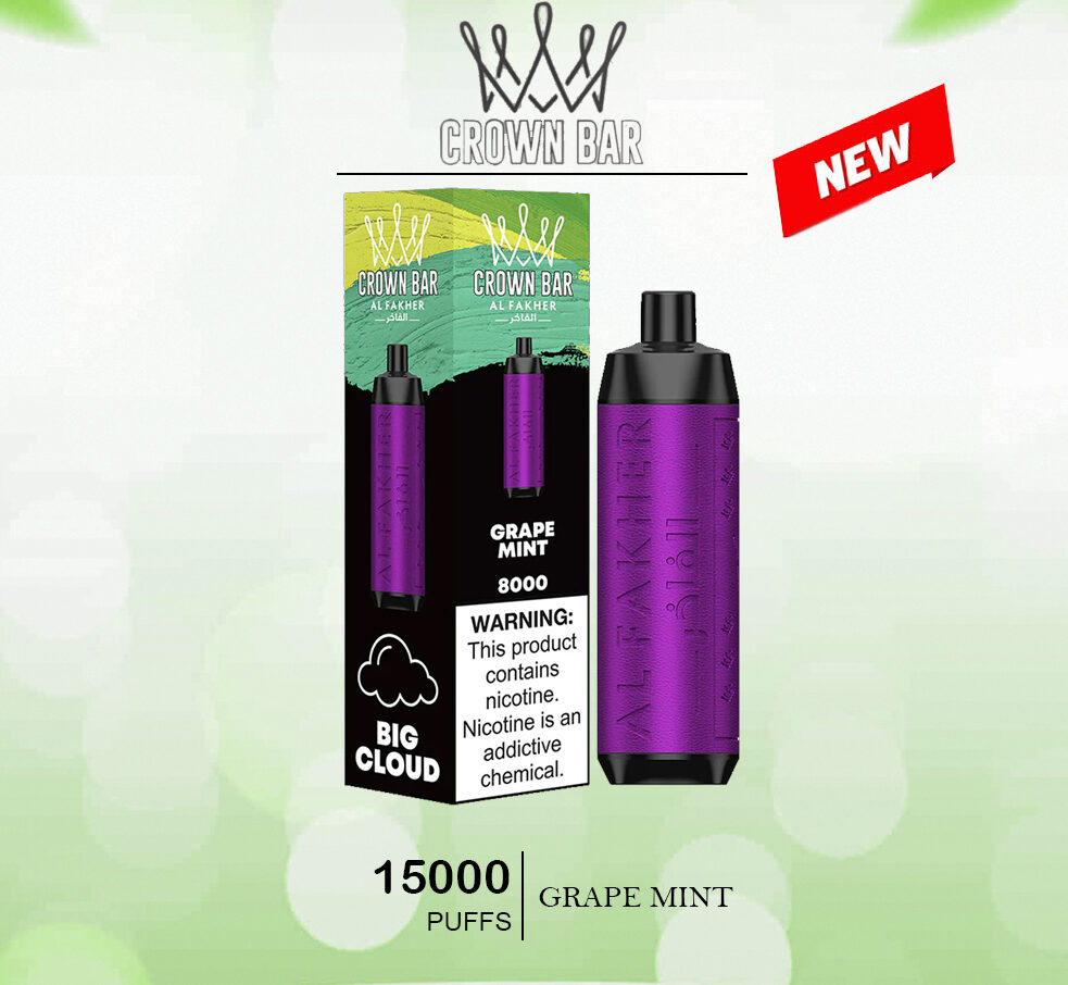 ALFAKHER CROWN BAR - GRAPE MINT - 15000 PUFFS — Buy Online Australia | Buy Vape Online