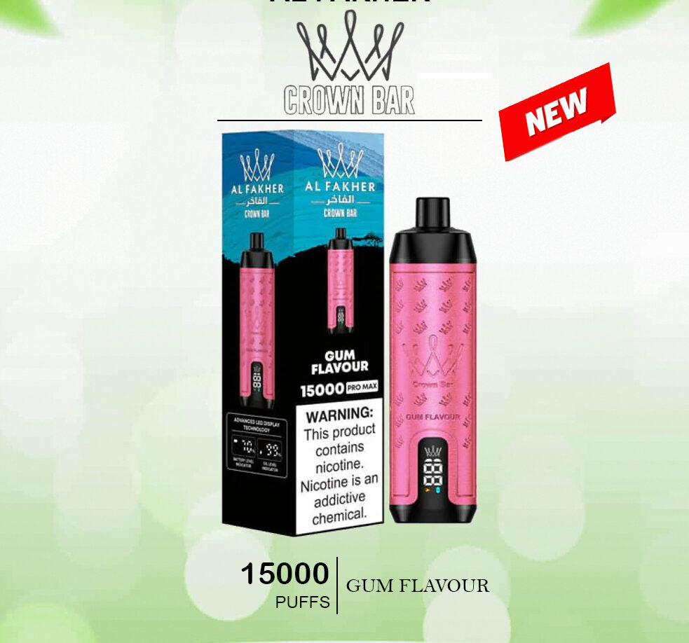 ALFAKHER CROWN BAR - GUM FLAVOUR - 15000 PUFFS — Buy Online Australia | Buy Vape Online