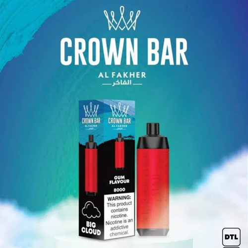 ALFAKHER CROWN BAR GUM FLAVOUR - 8000 PUFFS — Buy Online Australia | Buy Vape Online