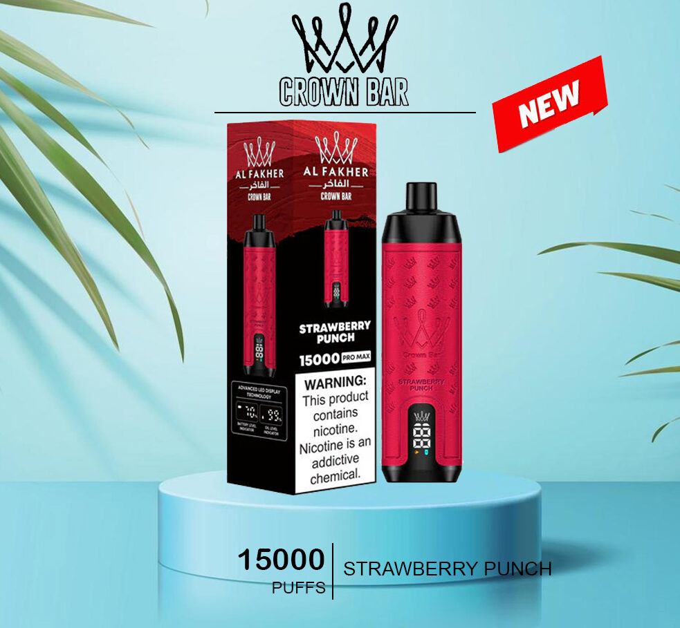 ALFAKHER CROWN BAR - STRAWBERRY PUNCH - 15000 PUFFS — Buy Online Australia | Buy Vape Online