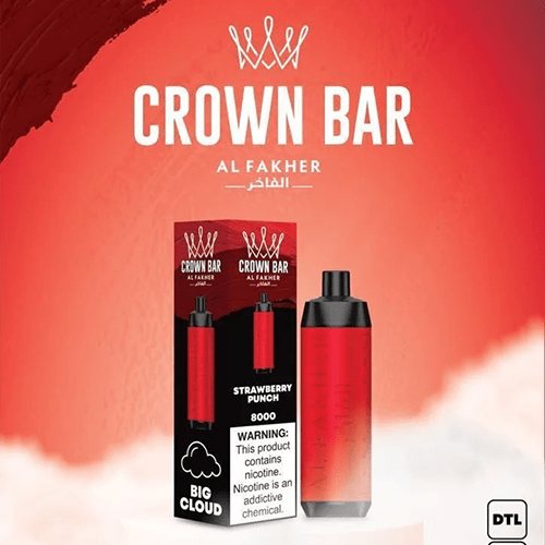 ALFAKHER CROWN BAR STRAWBERRY PUNCH - 8000 PUFFS — Buy Online Australia | Buy Vape Online