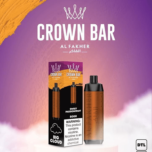 ALFAKHER CROWN BAR SWEET PASSIONFRUIT - 8000 PUFFS — Buy Online Australia | Buy Vape Online