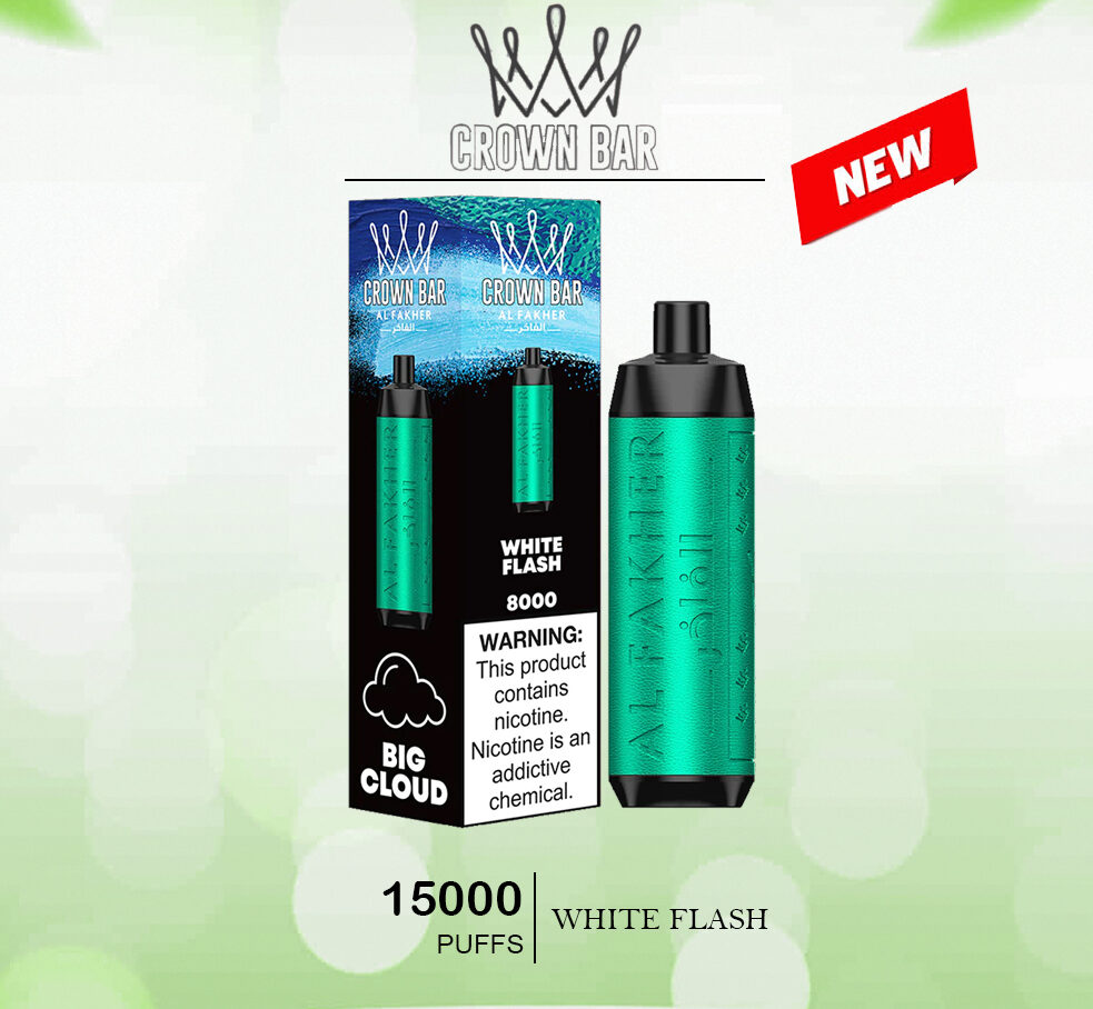 ALFAKHER CROWN BAR - WHITE FLASH - 15000 PUFFS — Buy Online Australia | Buy Vape Online