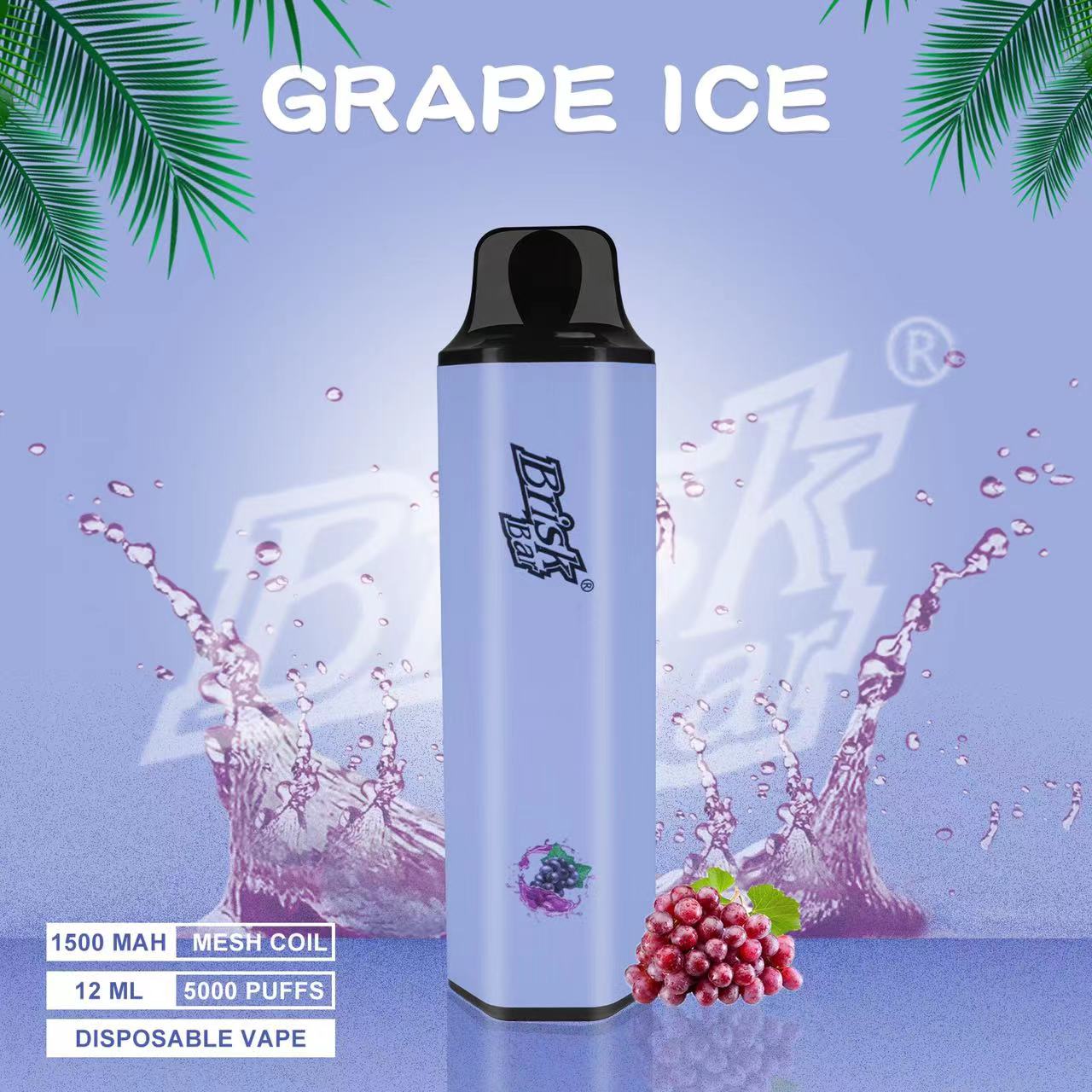 BRISK BAR GRAPE ICE - 5000 PUFFS — Buy Online Australia | Buy Vape Online