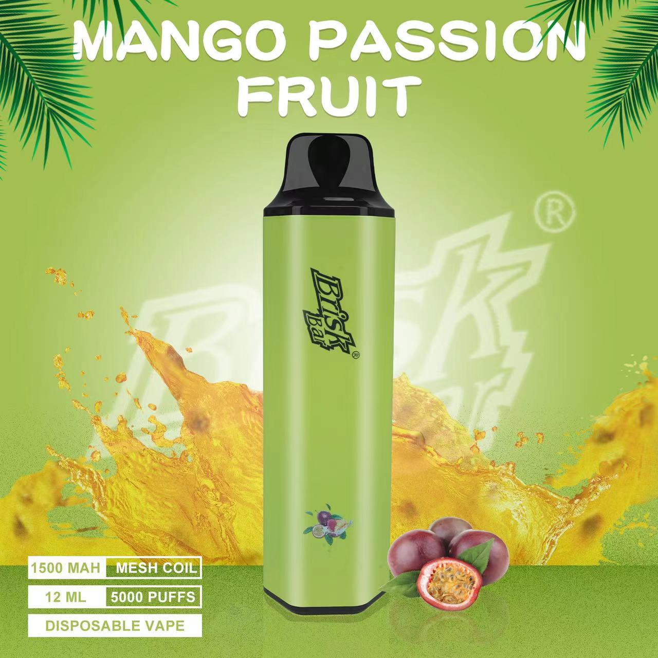 BRISK BAR MANGO PASSION FRUIT - 5000 PUFFS — Buy Online Australia | Buy Vape Online