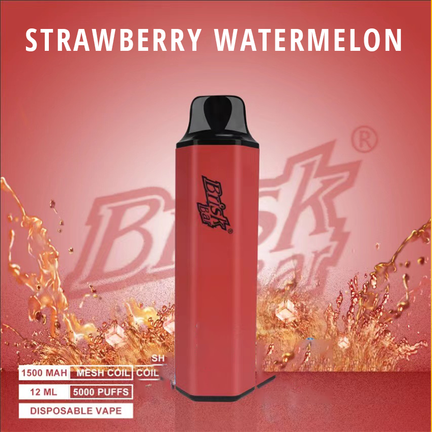 BRISK BAR STRAWBERRY WATERMELON - 5000 PUFFS — Buy Online Australia | Buy Vape Online