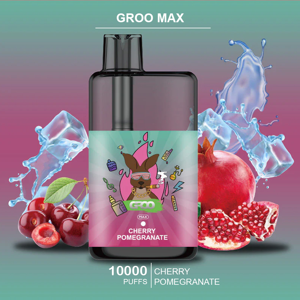 GROO MAX - CHERRY POMEGRANATE - 10000 PUFFS — Buy Online Australia | Buy Vape Online