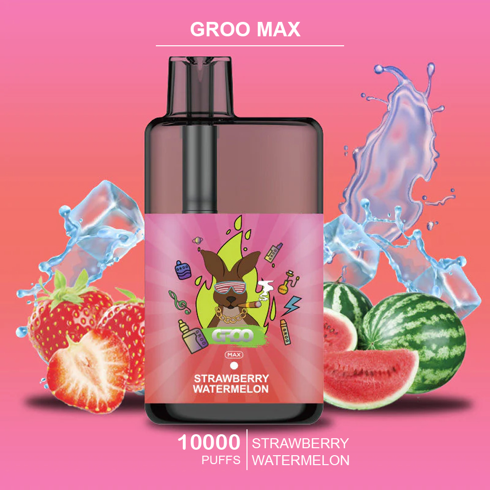GROO MAX - STRAWBERRY WATERMELON - 10000 PUFFS — Buy Online Australia | Buy Vape Online