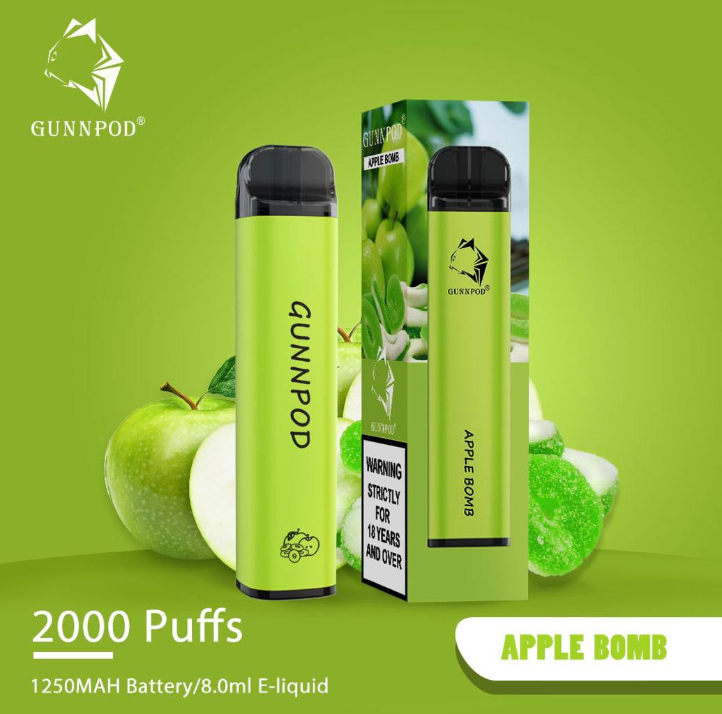 GUNNPOD APPLE BOMB - 2000 PUFFS — Buy Online Australia | Buy Vape Online