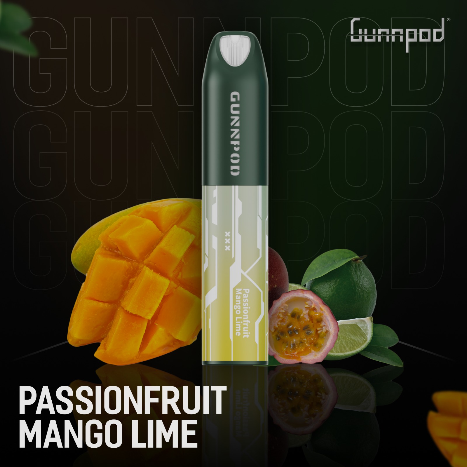 GUNNPOD LUME PASSIONFRUIT MANGO LIME - 5000 PUFFS — Buy Online Australia | Buy Vape Online