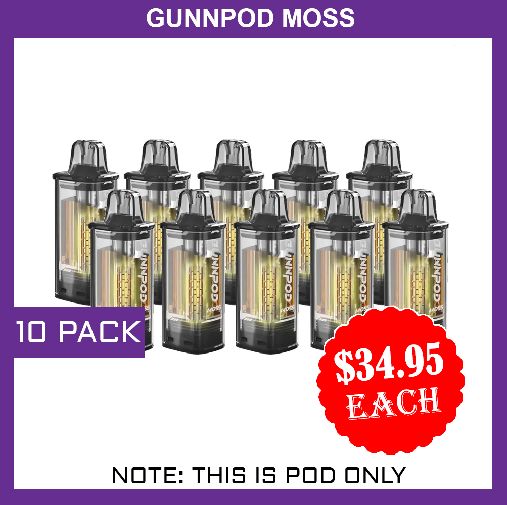 GUNNPOD MOSS - 10 PACK - 8000 PUFFS - POD ONLY — Buy Online Australia | Buy Vape Online