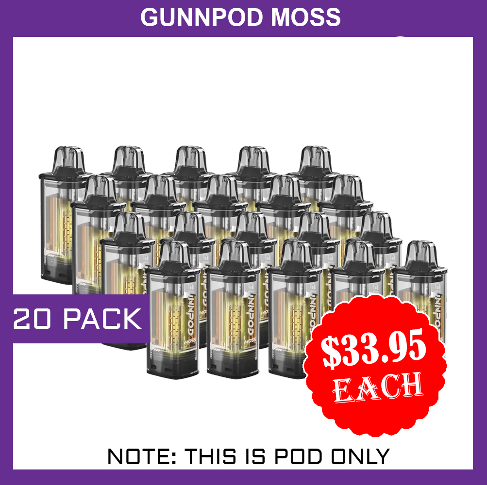 GUNNPOD MOSS - 20 PACK - 8000 PUFFS - POD ONLY — Buy Online Australia | Buy Vape Online