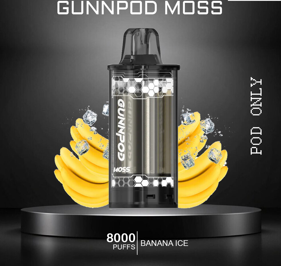 GUNNPOD MOSS - BANANA ICE - 8000 PUFFS - POD ONLY — Buy Online Australia | Buy Vape Online