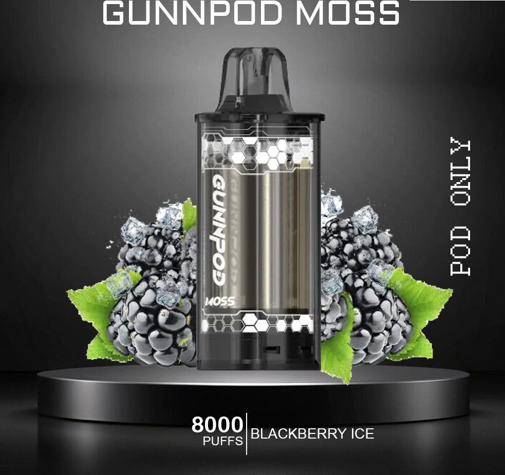 GUNNPOD MOSS - BLACKBERRY ICE - 8000 PUFFS - POD ONLY — Buy Online Australia | Buy Vape Online
