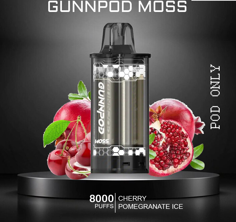 GUNNPOD MOSS - CHERRY POMEGRANATE ICE - 8000 PUFFS - POD ONLY — Buy Online Australia | Buy Vape Online