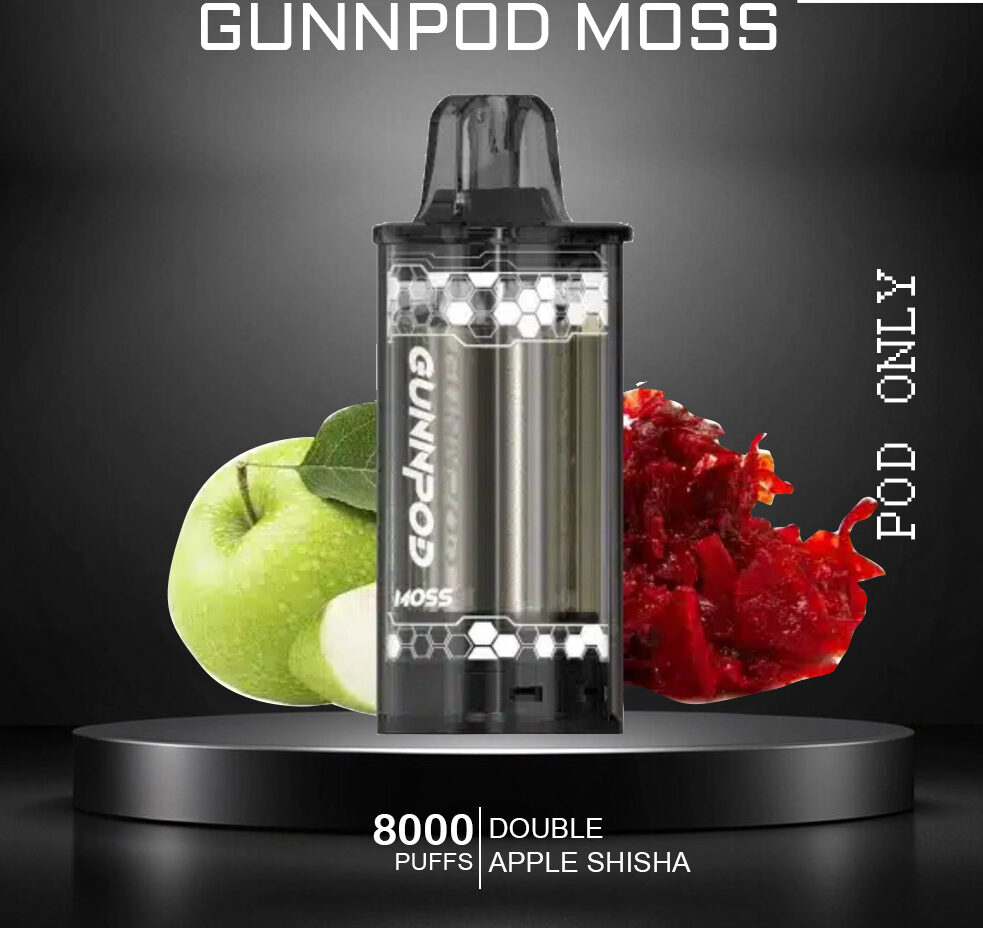 GUNNPOD MOSS - DOUBLE APPLE SHISHA - 8000 PUFFS - POD ONLY — Buy Online Australia | Buy Vape Online