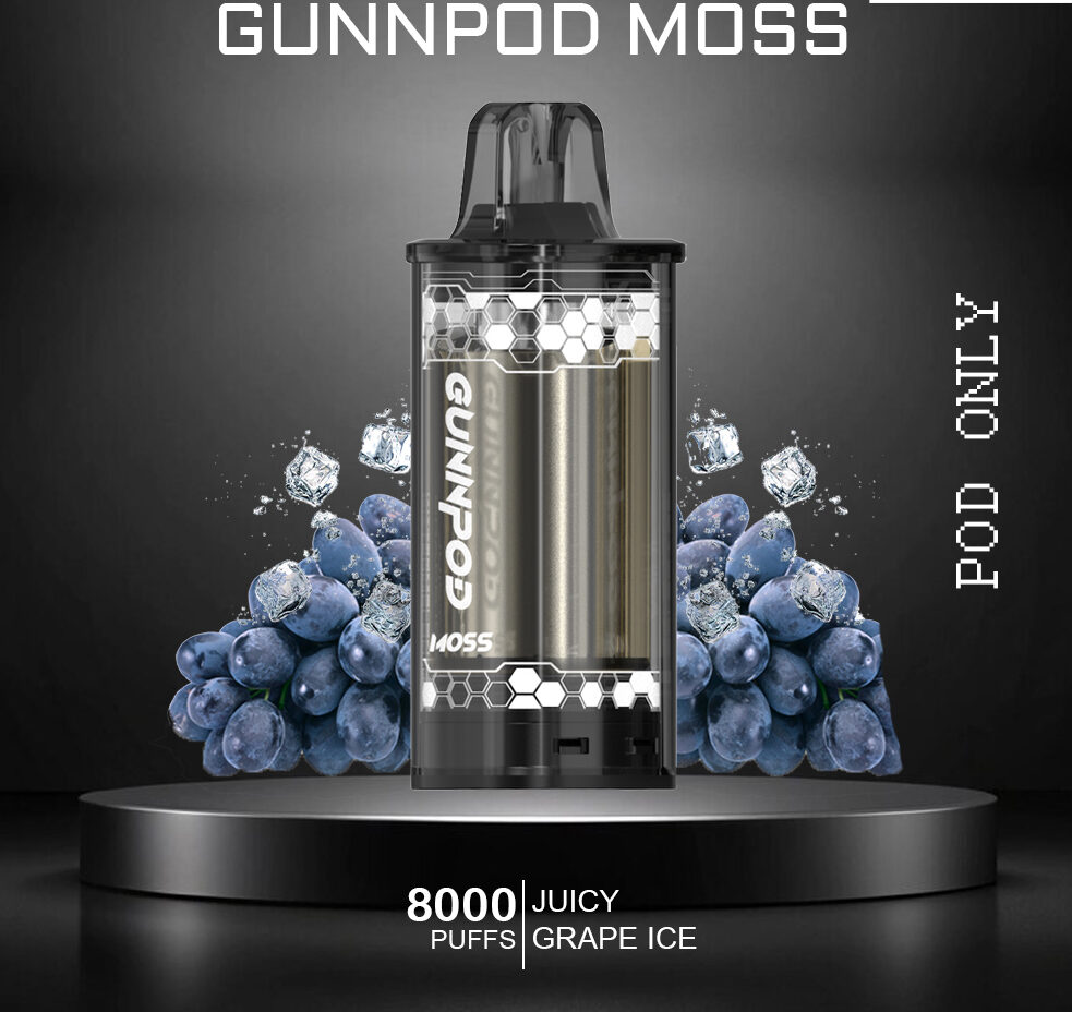 GUNNPOD MOSS - JUICY GRAPE ICE - 8000 PUFFS - POD ONLY — Buy Online Australia | Buy Vape Online