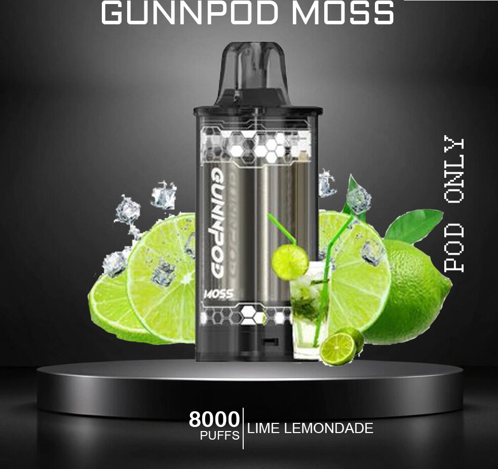 GUNNPOD MOSS - LIME LEMONDADE - 8000 PUFFS - POD ONLY — Buy Online Australia | Buy Vape Online