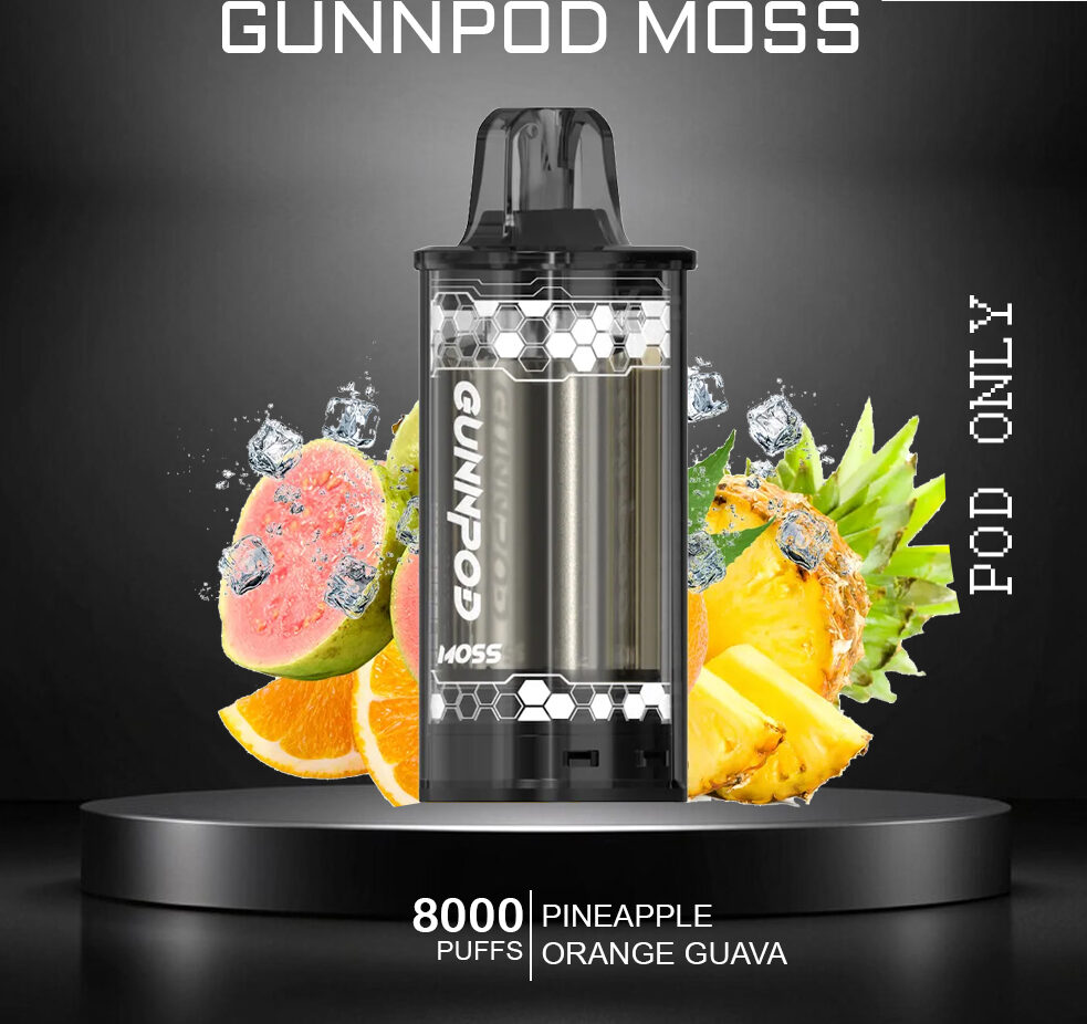 GUNNPOD MOSS - PINEAPPLE ORANGE GUAVA - 8000 PUFFS - POD ONLY — Buy Online Australia | Buy Vape Online