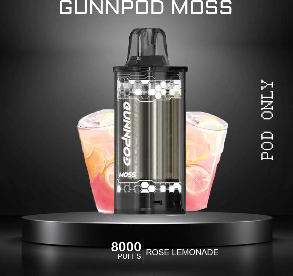 GUNNPOD MOSS - ROSE LEMONDADE - 8000 PUFFS - POD ONLY — Buy Online Australia | Buy Vape Online