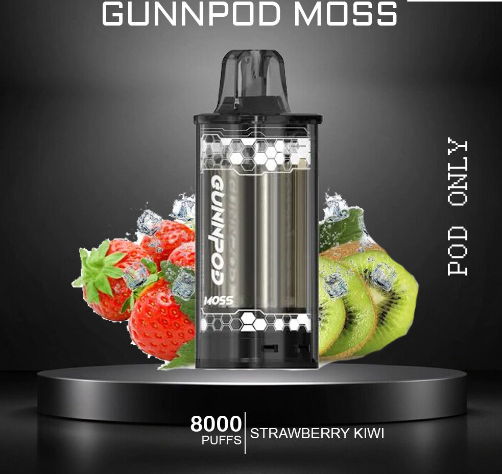 GUNNPOD MOSS - STRAWBERRY KIWI ICE - 8000 PUFFS - POD ONLY — Buy Online Australia | Buy Vape Online