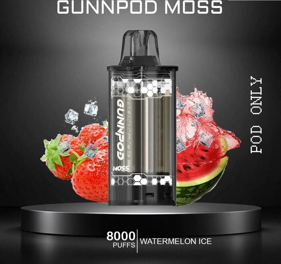GUNNPOD MOSS - WATERMELON ICE - 8000 PUFFS - POD ONLY — Buy Online Australia | Buy Vape Online