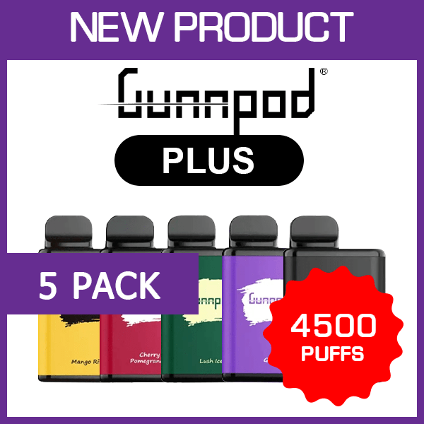 GUNNPOD PLUS - 4500 PUFFS - 5 PACK — Buy Online Australia | Buy Vape Online