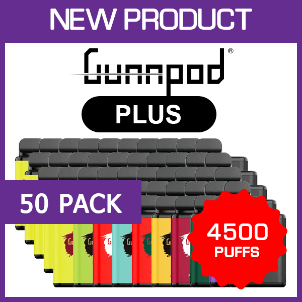 GUNNPOD PLUS - 4500 PUFFS - 50 PACK — Buy Online Australia | Buy Vape Online