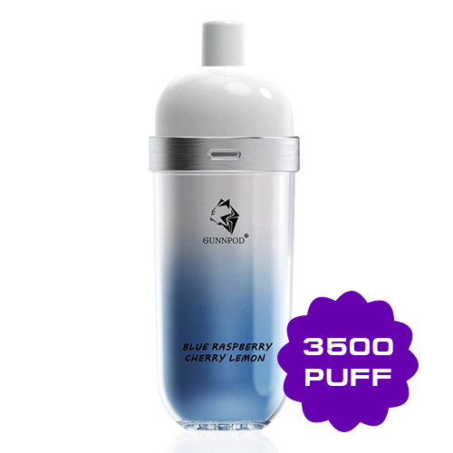 GUNNPOD WAVE BLUE RASPBERRY CHERRY LEMON - 3500 PUFFS — Buy Online Australia | Buy Vape Online