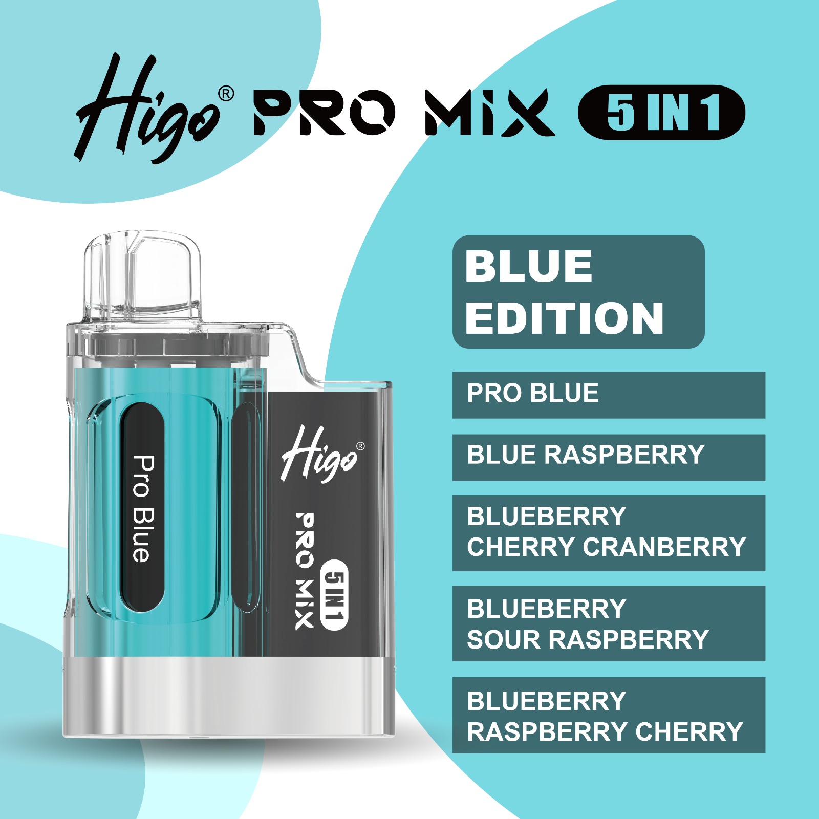 Higo PRO MIX 5 IN 1 - BLUE EDITION - 6000 PUFFS — Buy Online Australia | Buy Vape Online
