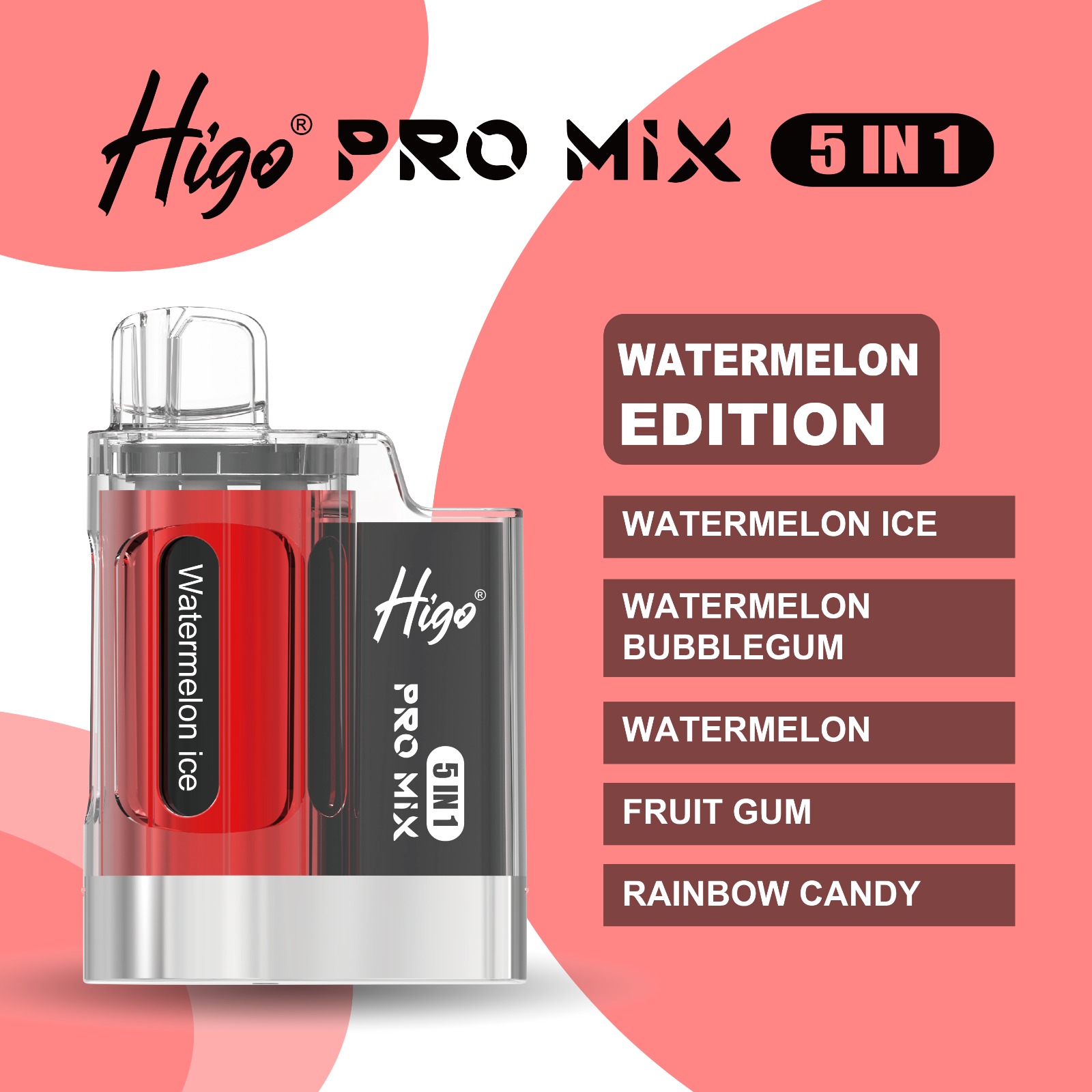 Higo PRO MIX 5 IN 1 - WATERMELON EDITION - 6000 PUFFS — Buy Online Australia | Buy Vape Online