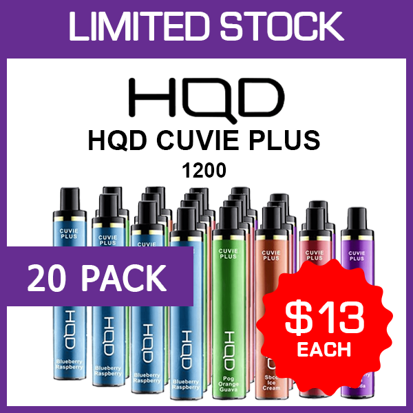 HQD CUVIE PLUS - 1200 PUFFS - 20 PACK — Buy Online Australia | Buy Vape Online