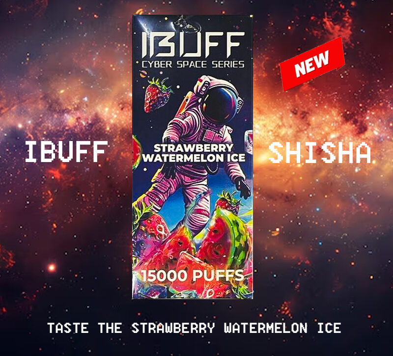 IBUFF SHISHA - STRAWBERRY WATERMELON ICE - 15000 PUFFS