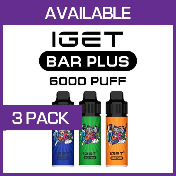 IGET BAR PLUS KIT - 6000 PUFFS - 3 PACK — Buy Online Australia | Buy Vape Online