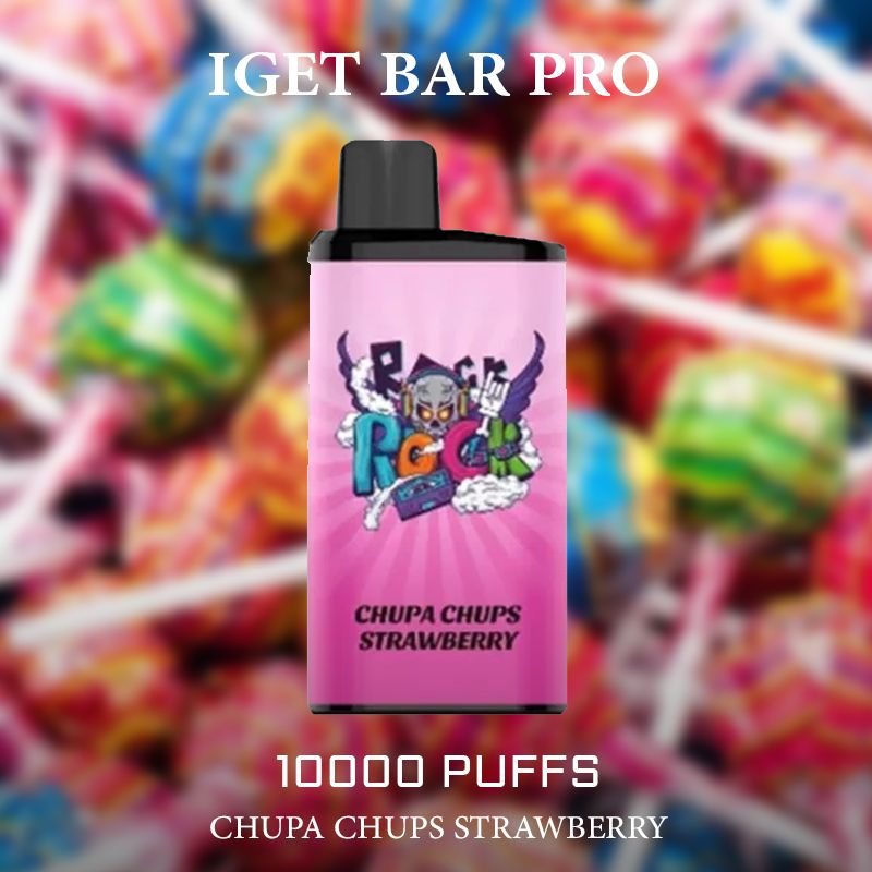 IGET BAR PRO CHUPA CHUPS STRAWBERRY - 10000 PUFFS — Buy Online Australia | Buy Vape Online
