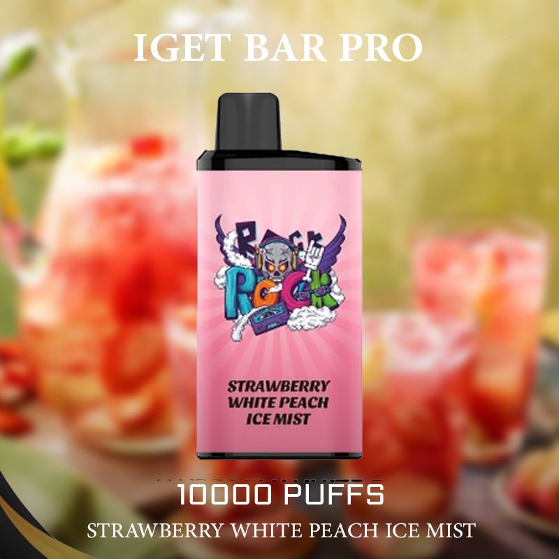 IGET BAR PRO STRAWBERRY WHITE PEACH ICE MIST - 10000 PUFFS — Buy Online Australia | Buy Vape Online