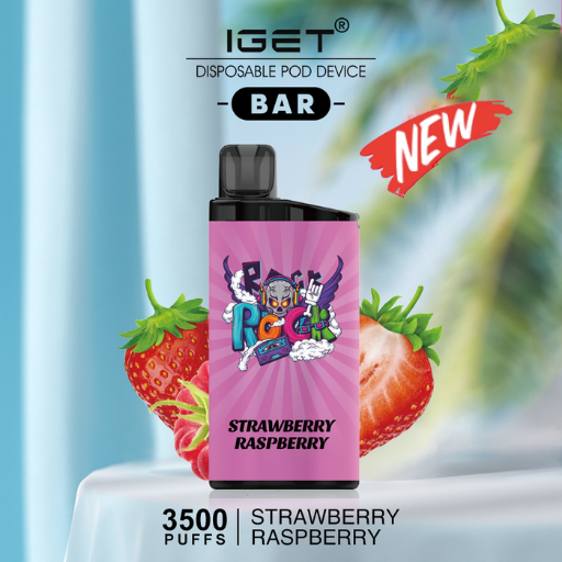 IGET BAR STRAWBERRY RASPBERRY - 3500 PUFFS — Buy Online Australia | Buy Vape Online