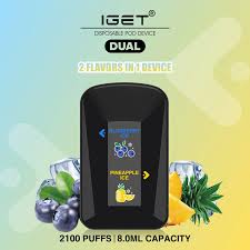 IGET DUAL 2 FLAVOURS IN 1 DEVICE BLACKBERRY ICE / CHERRY ICE - 2100 PUFFS — Buy Online Australia | Buy Vape Online