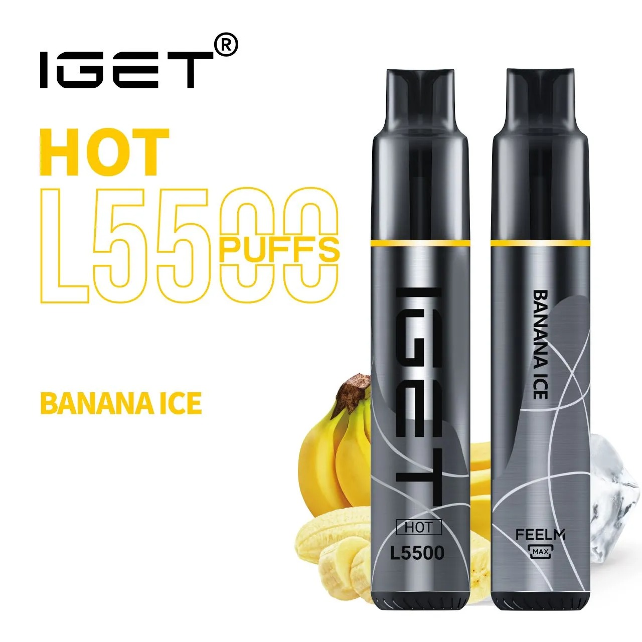 IGET HOT BANANA ICE - 5500 PUFFS — Buy Online Australia | Buy Vape Online