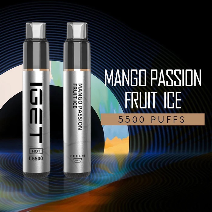 IGET HOT MANGO PASSION FRUIT ICE - 5500 PUFFS — Buy Online Australia | Buy Vape Online