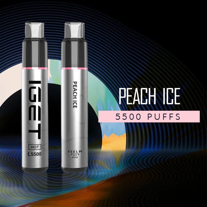 IGET HOT PEACH ICE - 5500 PUFFS — Buy Online Australia | Buy Vape Online