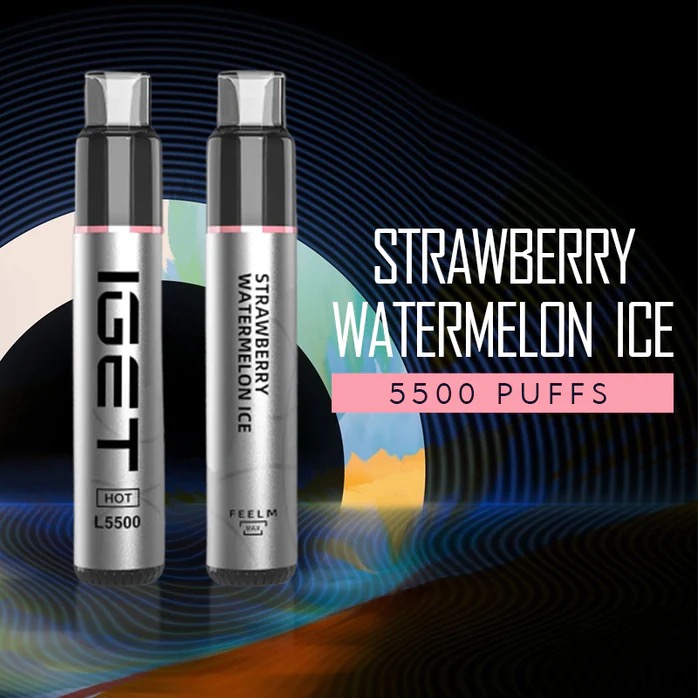 IGET HOT STRAWBERRY WATERMELON ICE - 5500 PUFFS — Buy Online Australia | Buy Vape Online