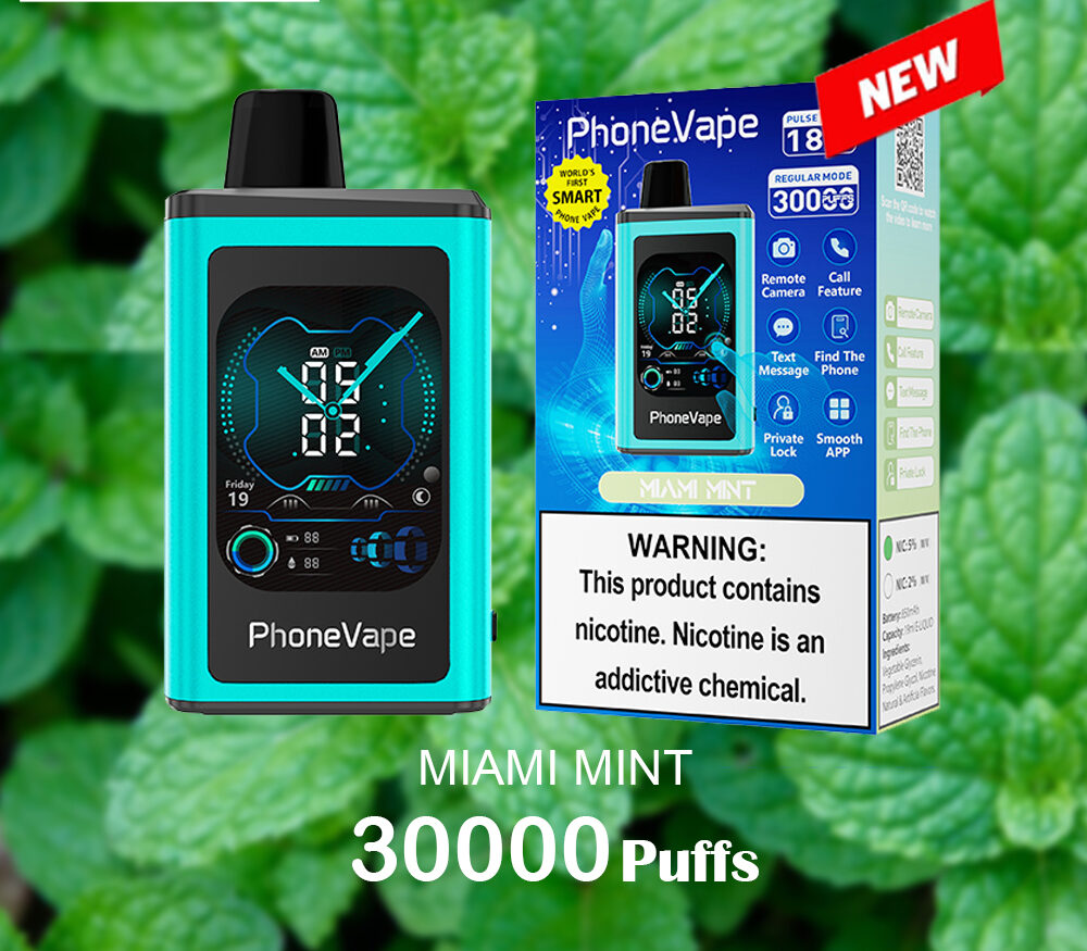 JNR PhoneVape MIAMI MINT - 30000 PUFFS — Buy Online Australia | Buy Vape Online
