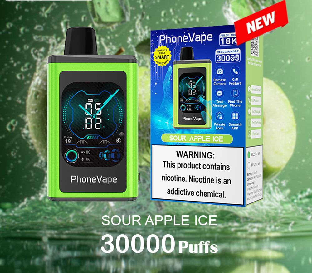 JNR PhoneVape SOUR APPLE ICE - 30000 PUFFS — Buy Online Australia | Buy Vape Online
