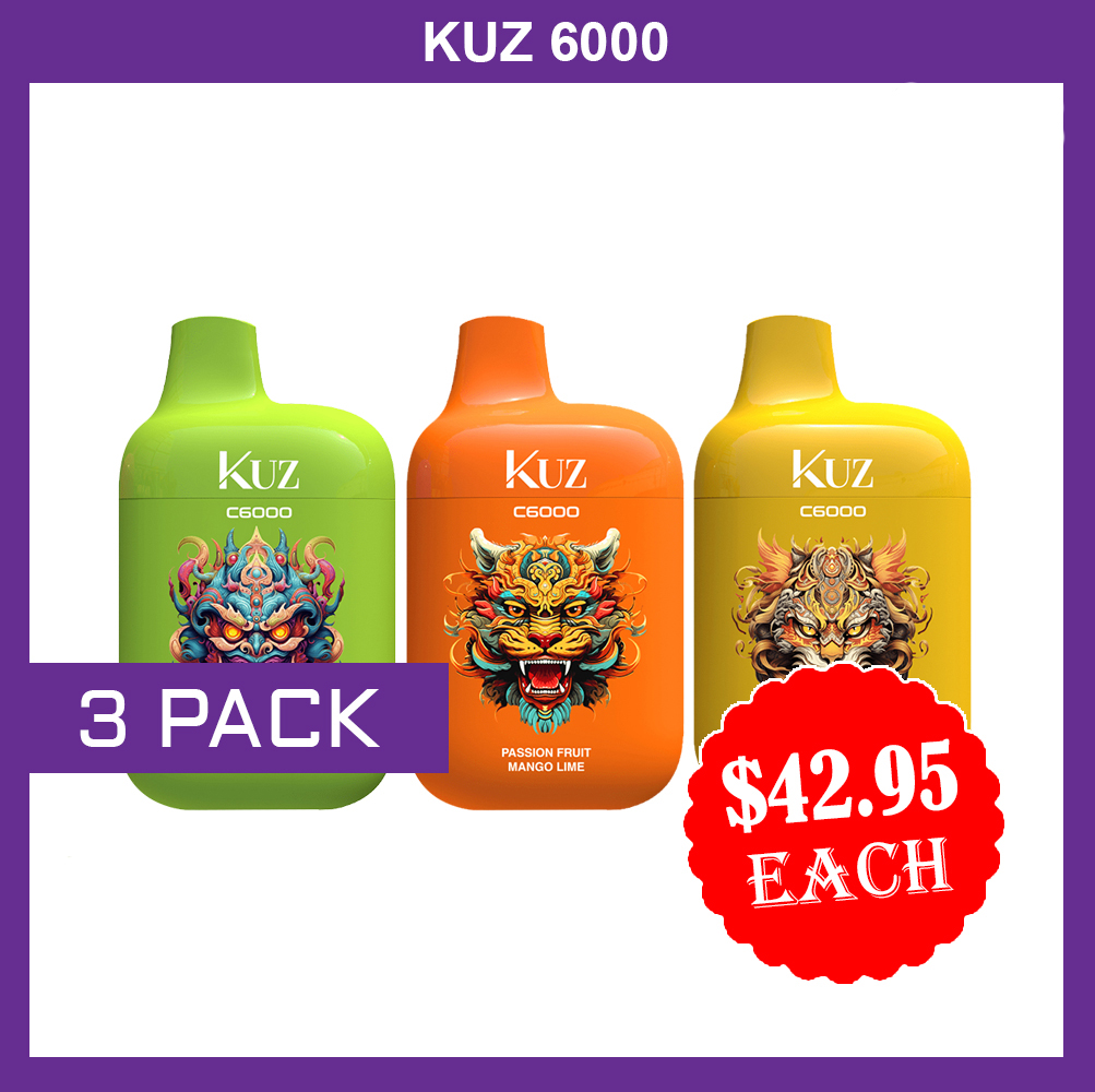 KUZ - 6000 PUFFS - 3 PACK — Buy Online Australia | Buy Vape Online